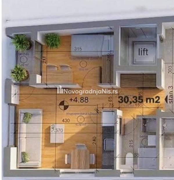 Glavna slika -U blizini OŠ Kole Rašić i Palilulske pijacec, Jednoiposoban stan na prodaju, 30.35m2, 60.700€