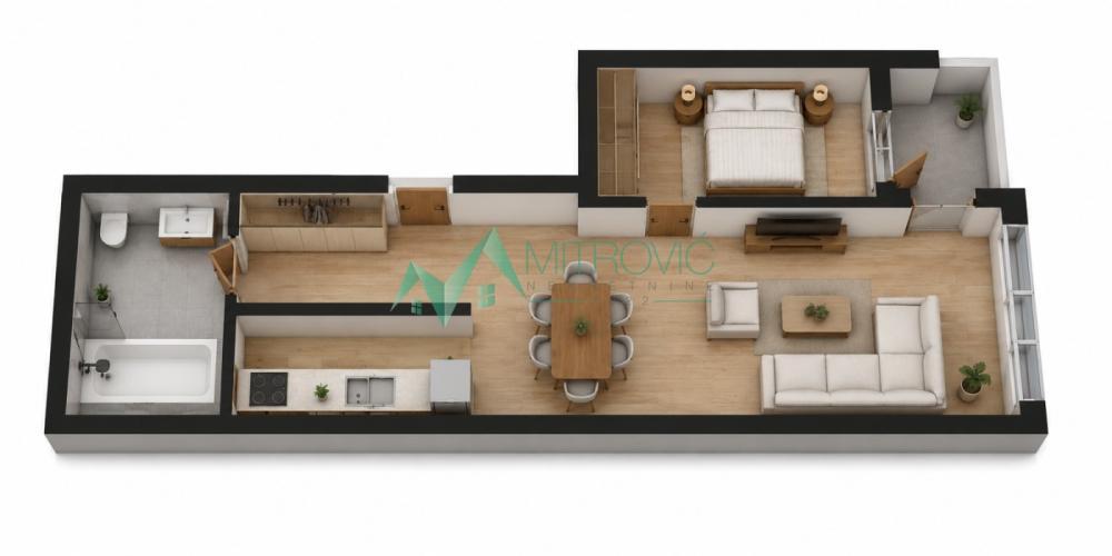 Glavna slika -Dvosoban stan na prodaju, 53m2, 190.800€