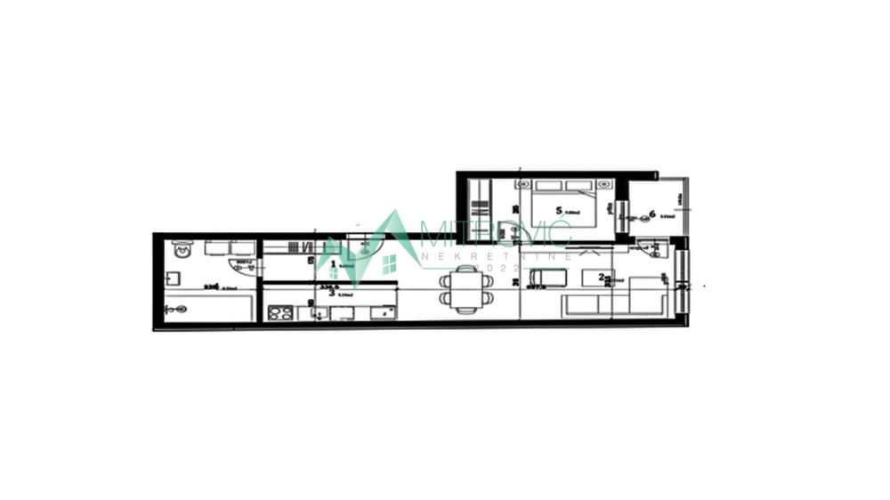 Slika 1 - Dvosoban stan na prodaju, 53m2, 190.800€