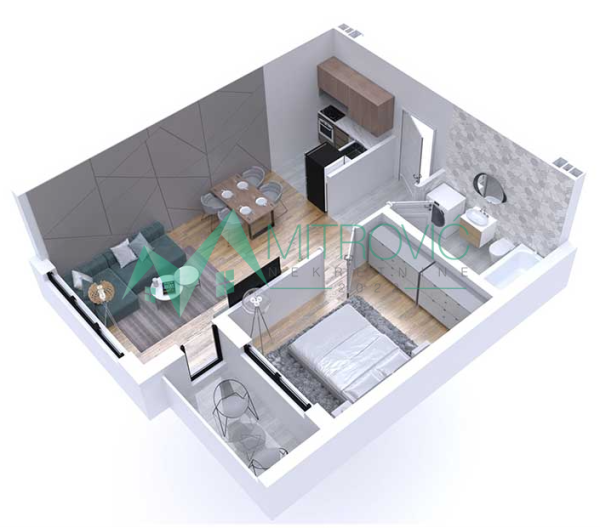 Glavna slika -Jednoiposoban stan na prodaju, 45m2, 146.240€