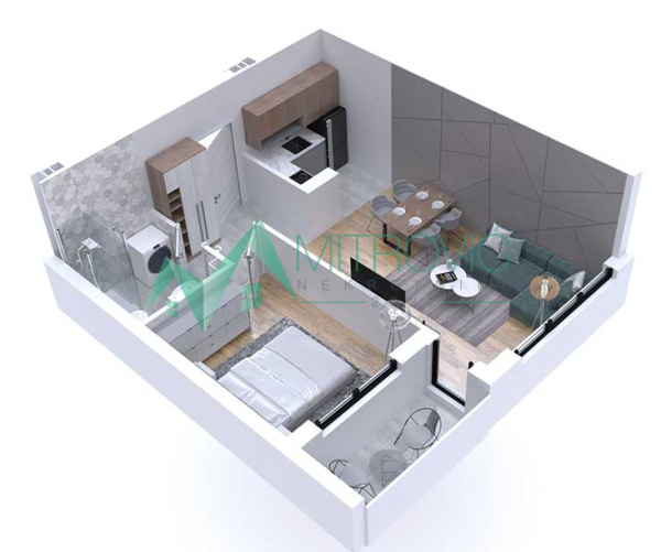 Glavna slika -Jednoiposoban stan na prodaju, 44m2, 143.720€