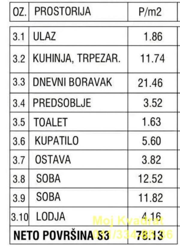 Slika 10 - Trosoban stan na prodaju, 78m2, 310.000€