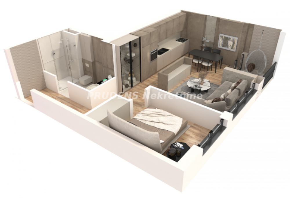 Slika 2 - Karpoševa, Dvosoban stan na prodaju, 53m2, 186.760€