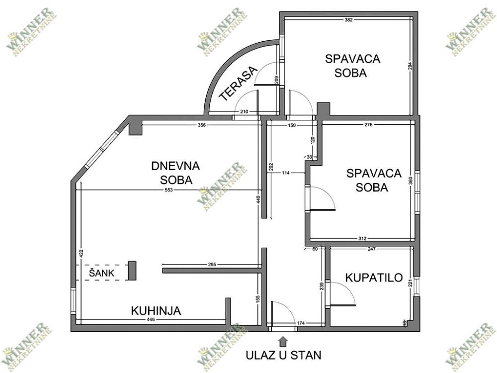 Slika 11 - Milana Uzelca, Trosoban stan na prodaju, 72m2, 179.000€