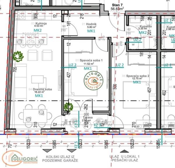 Slika 9 - Dimitrija Tucovića, Dvoiposoban stan na prodaju, 57m2, 270.000€