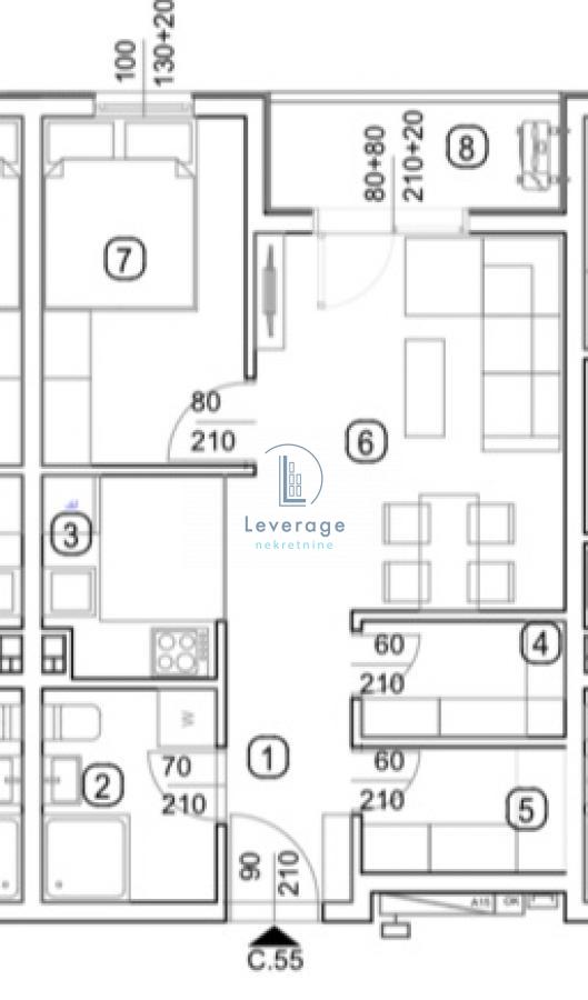 Slika 5 - Teodora Mirijevskog, Jednoiposoban stan na prodaju, 40m2, 94.692€