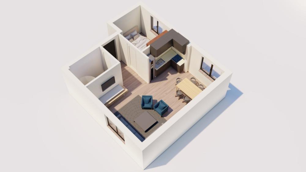 Glavna slika -Jednoiposoban stan na prodaju, 42.10m2, 74.265€