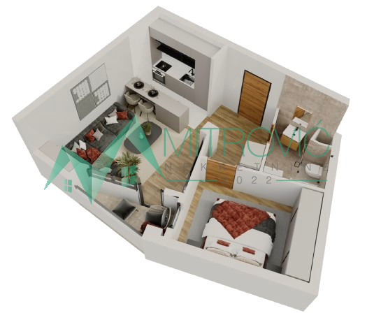 Glavna slika -Jednoiposoban stan na prodaju, 42m2, 118.570€