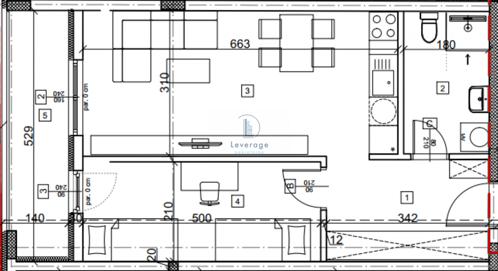 Glavna slika -Dvosoban stan na prodaju, 51m2, 163.322€