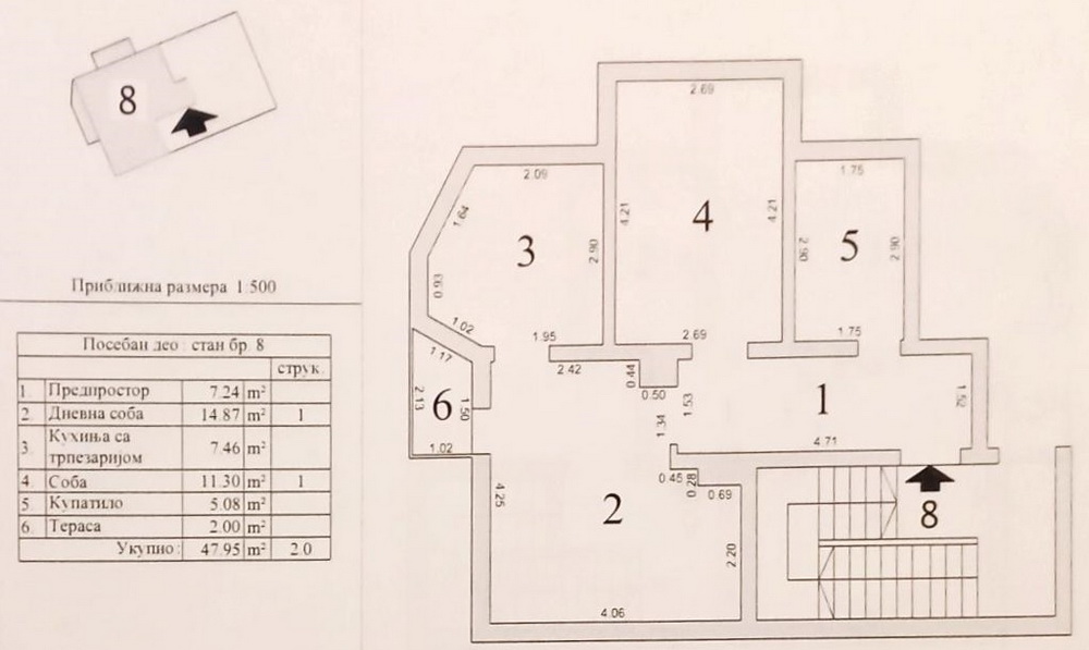 Slika 0 - Dvosoban stan na prodaju, 48m2, 86.400€