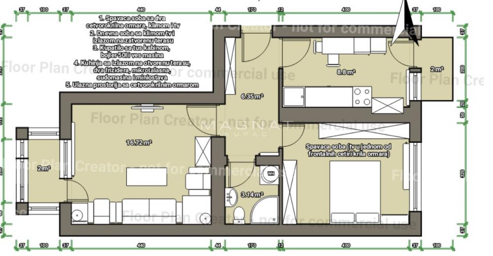 Slika 9 - Požarevačka, Dvosoban stan na prodaju, 50m2, 229.900€
