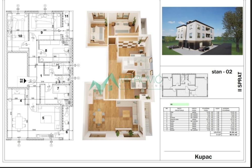 Glavna slika -Petosoban stan na prodaju, 89m2, 174.400€