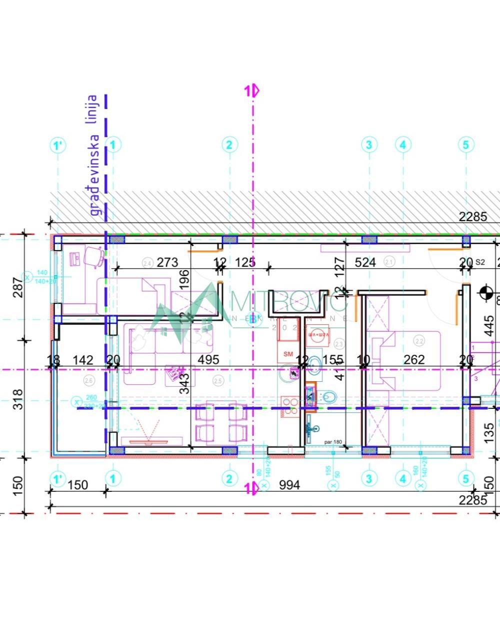 Glavna slika -Dvoiposoban stan na prodaju, 54m2, 120.335€