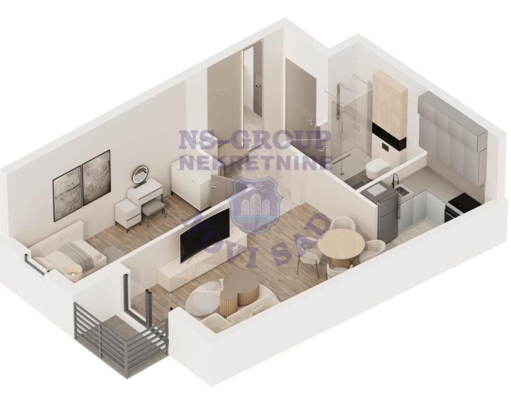 Glavna slika -Dvosoban stan na prodaju, 43m2, 171.150€