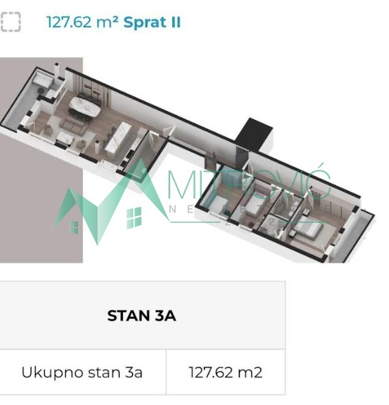 Slika 1 - Četvorosoban stan na prodaju, 128m2, 341.760€
