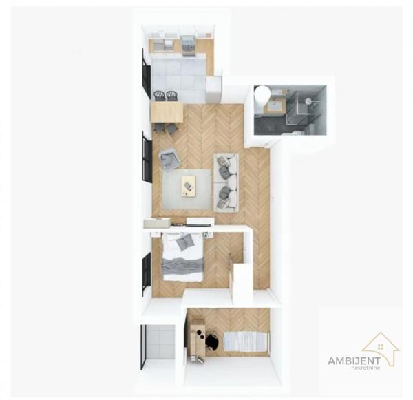Slika 3 - Dvoiposoban stan na prodaju, 60m2, 182.220€