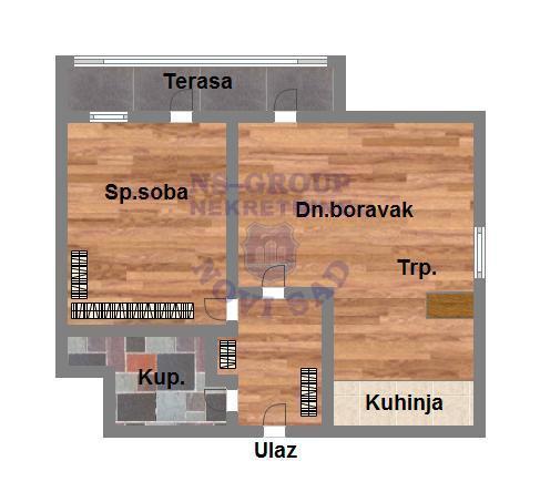 Glavna slika -Dvosoban stan na prodaju, 46m2, 143.200€