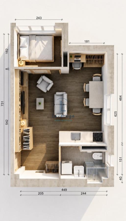Slika 4 - Viktora Igoa, Jednoiposoban stan na prodaju, 30m2, 139.885€