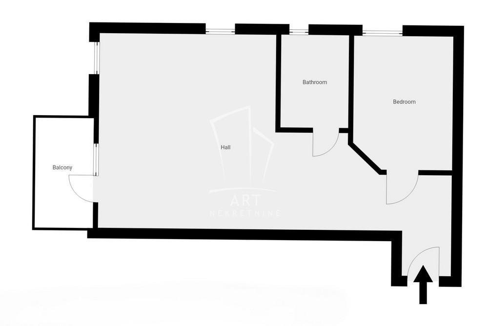Slika 1 - Dušana Radovića, Dvosoban stan na prodaju, 42m2, 120.000€