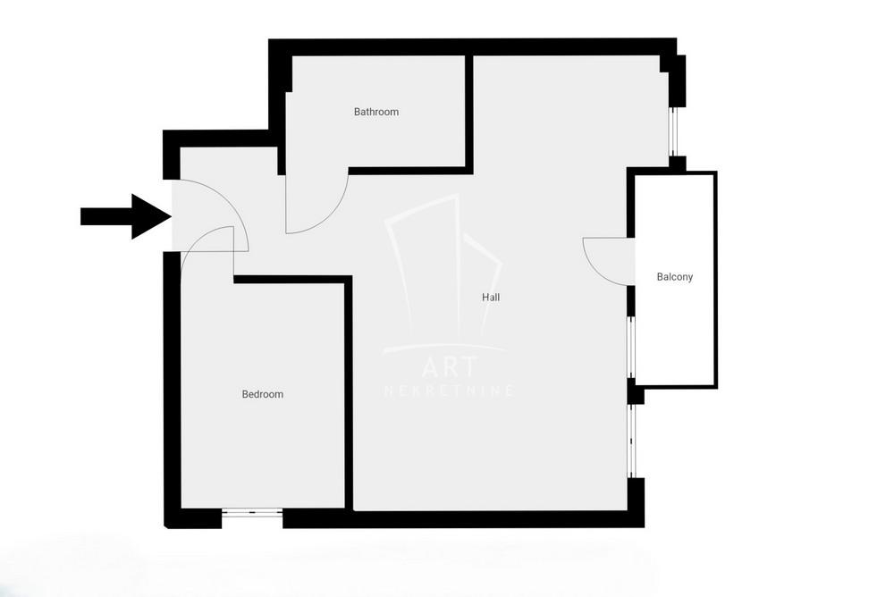 Slika 1 - Valtrovićeva, Jednoiposoban stan na prodaju, 42m2, 90.000€