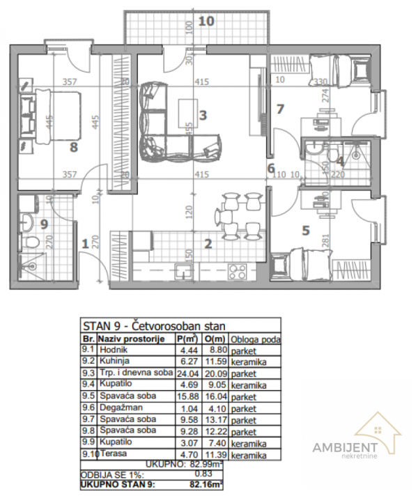 Slika 4 - Četvorosoban stan na prodaju, 77m2, 216.860€