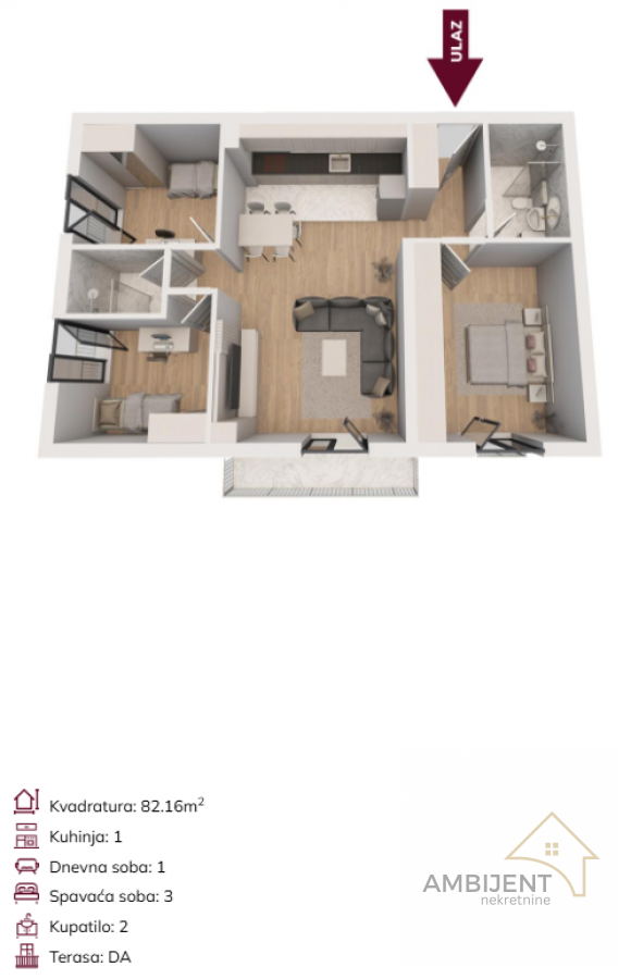 Slika 5 - Četvorosoban stan na prodaju, 77m2, 216.860€