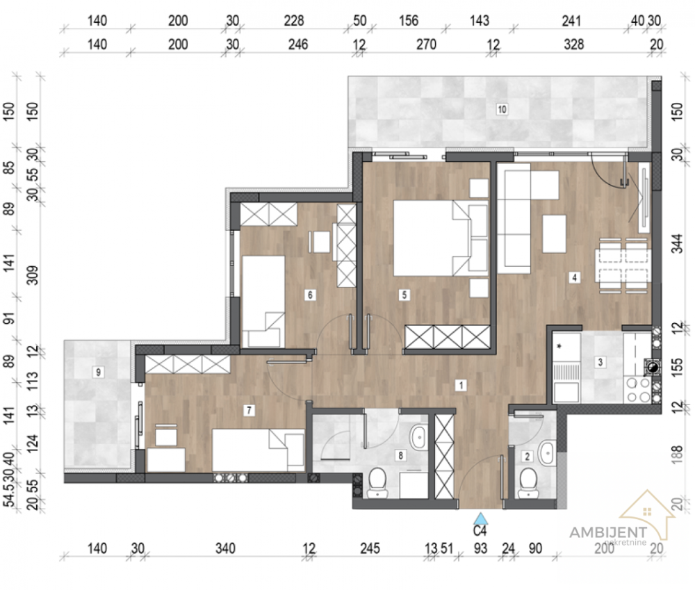 Slika 5 - Četvorosoban stan na prodaju, 69m2, 186.732€