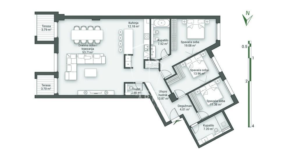 Glavna slika -Kralja Milana, Četvorosoban stan na prodaju, 153m2, 1.095.000€