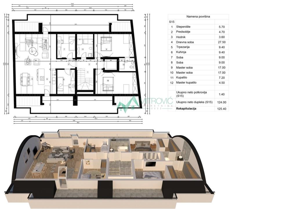 Slika 3 - Četvoroiposoban stan na prodaju, 130m2, 371.228€
