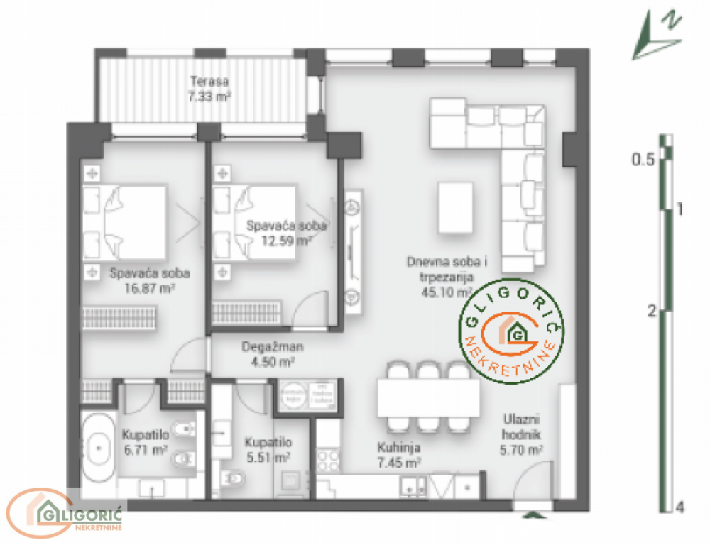 Glavna slika -Trosoban stan na prodaju, 112m2, 784.000€