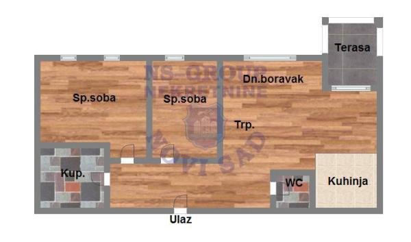 Glavna slika -Dvoiposoban stan na prodaju,  60 m2, 156.270€