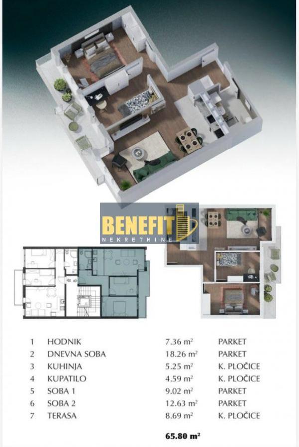 Slika 9 - Trosoban stan na prodaju, 65m2, 264.000€