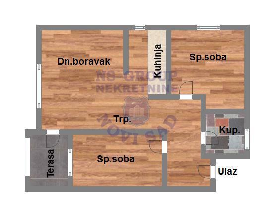 Glavna slika -Trosoban stan na prodaju, 61m2, 169.000€