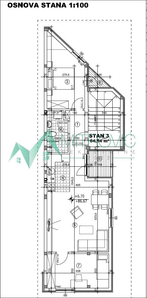 Glavna slika -Trosoban stan na prodaju, 67m2, 159.400€