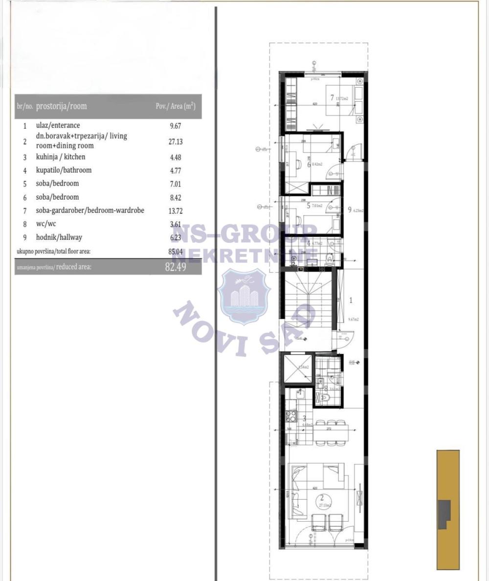 Slika 2 - Četvorosoban stan na prodaju, 82m2, 254.900€