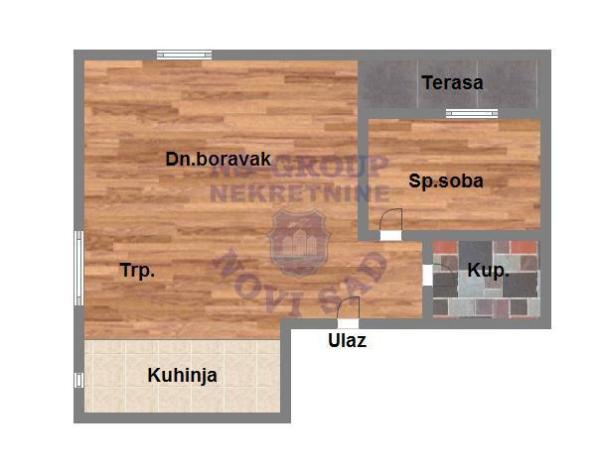 Slika 1 - Dvosoban stan na prodaju, 40m2, 117.420€