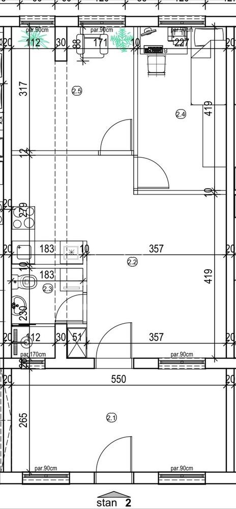 Slika 1 - Dušana Dude Timotijevića, Trosoban stan na prodaju, 59m2, 145.000€
