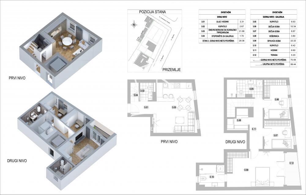 Slika 1 - Čegarska, Četvorosoban stan na prodaju, 99m2, 317.214€