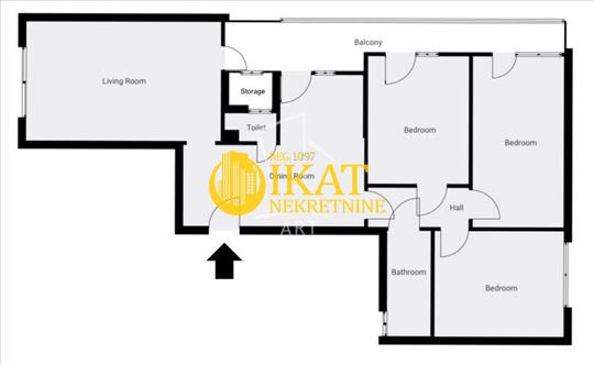 Slika 2 - Đoka Vojvodića, Četvorosoban stan na prodaju, 104m2, 348.000€