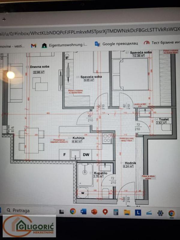 Slika 10 - Dimitrija Tucovića, Trosoban stan na prodaju, 66m2, 318.000€