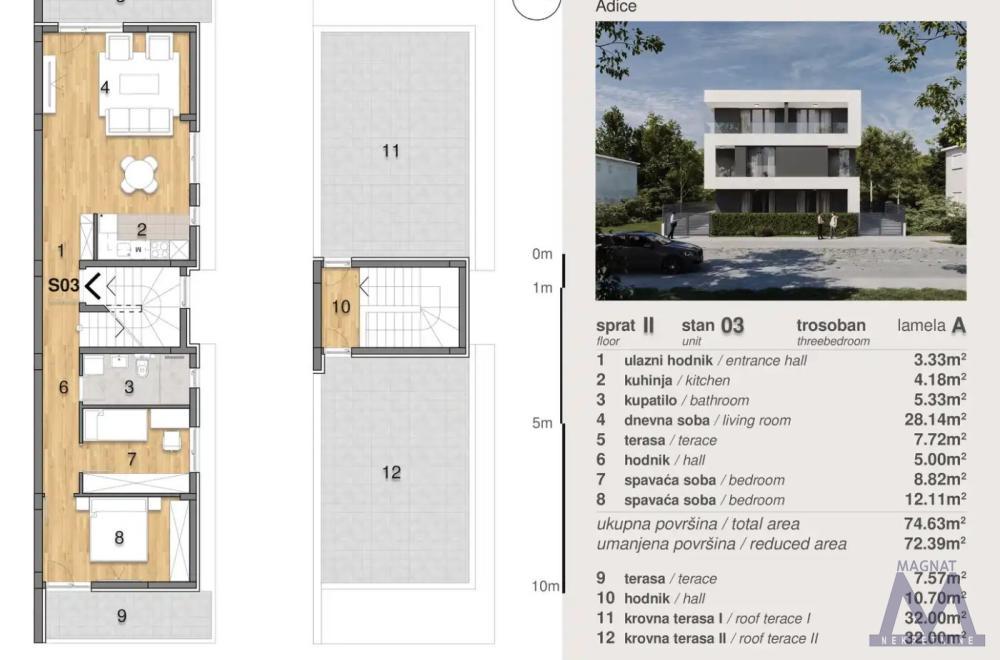 Glavna slika -Trosoban stan na prodaju, 72m2, 149.200€