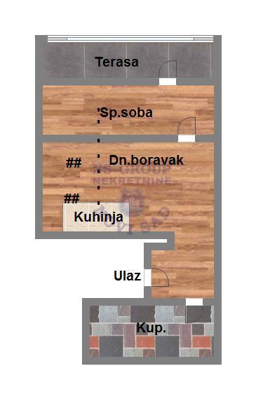 Slika 8 -  Stan na prodaju, 27m2, 61.800€