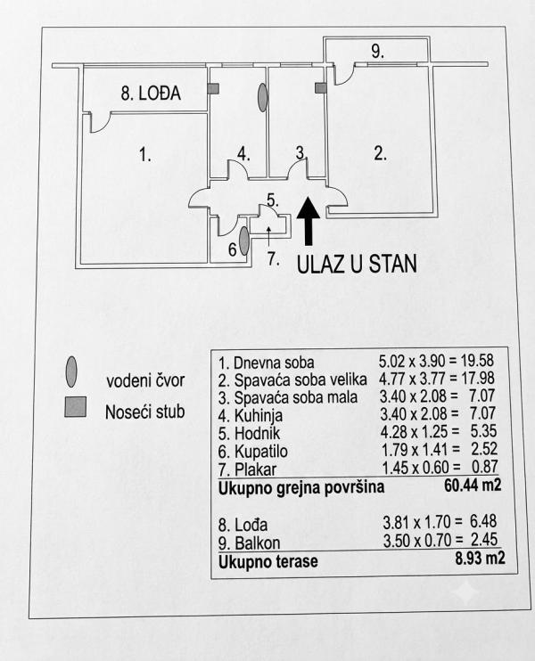 Slika 7 - Omladinskih brigada, Trosoban stan za izdavanje, 70m2, 900€