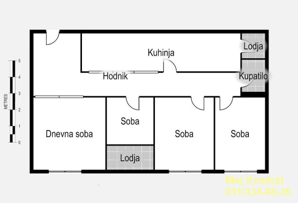 Slika 1 - Troiposoban stan na prodaju, 75m2, 246.000€