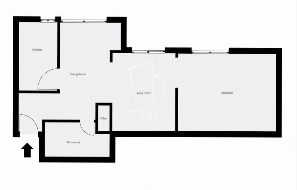 Slika 2 - Banijska, Dvosoban stan na prodaju, 43m2, 133.000€