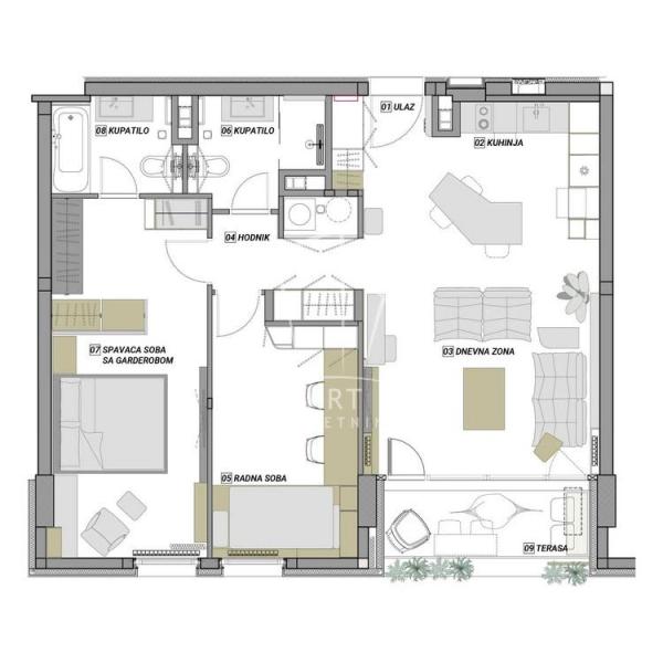 Slika 1 - Kneza Miloša, Trosoban stan na prodaju, 86m2, 760.000€