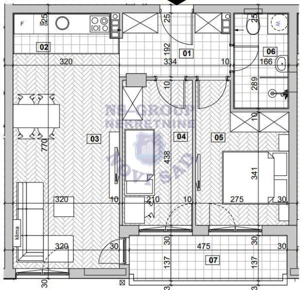 Glavna slika -Trosoban stan na prodaju, 59m2, 122.260€