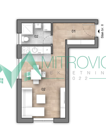 Glavna slika - Stan na prodaju, 28m2, 49.050€