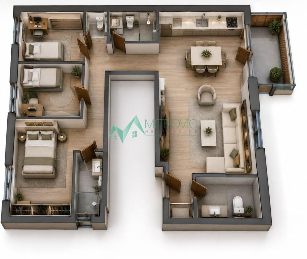 Glavna slika -Troiposoban stan na prodaju, 91m2, 246.600€