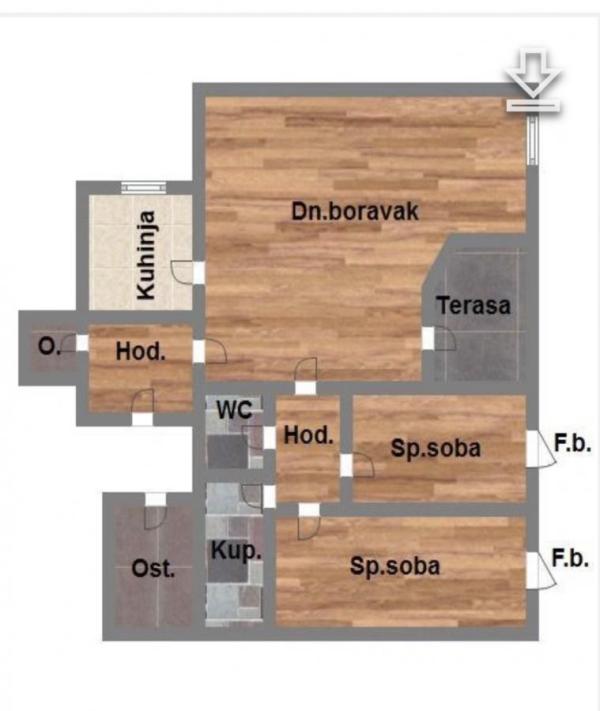 Slika 9 - Trosoban stan na prodaju, 83m2, 200.000€